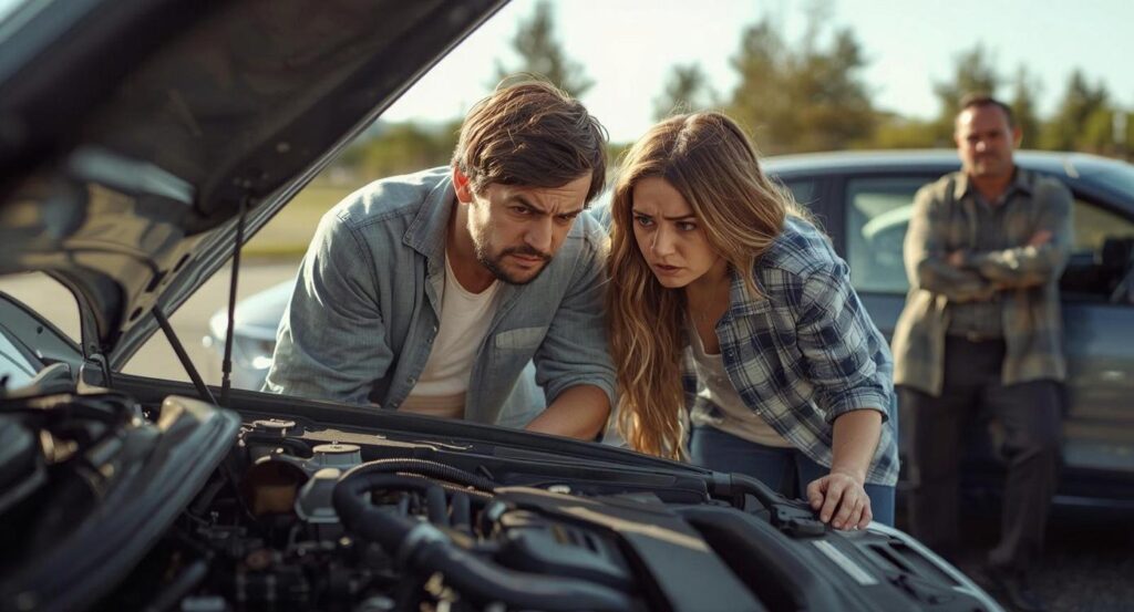 modifie la main du l'homme sur le premier plan car elle n'est pas précise